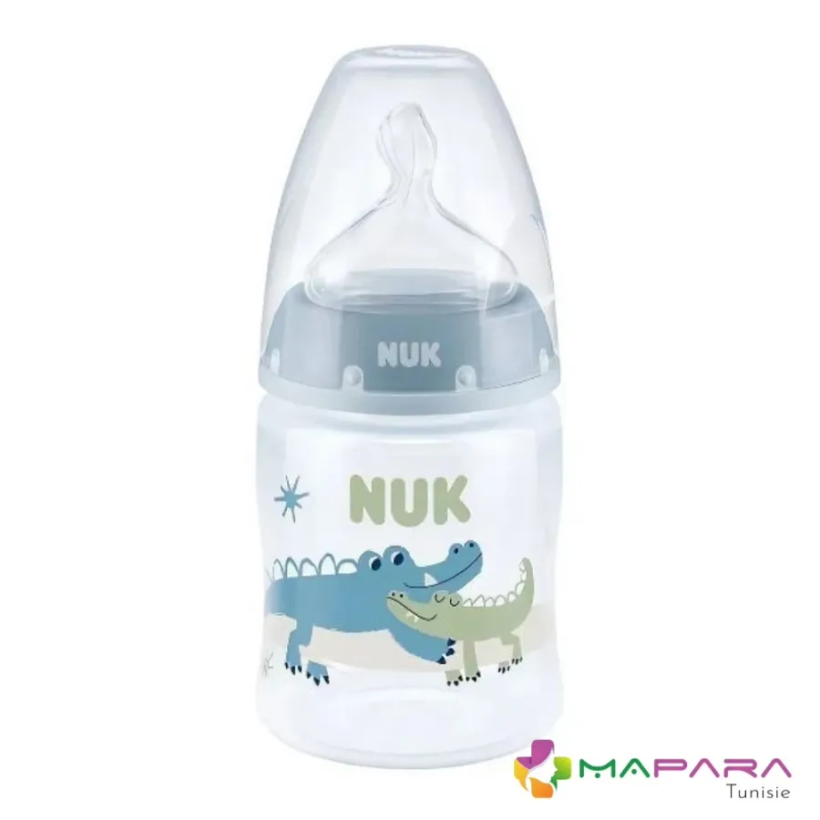 NUK First Choice+ Biberon avec Température Control 0-6 Mois 150ml First Choice+ Bleu