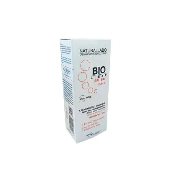 BIOCLEAR creme mineral invisible spf 50+