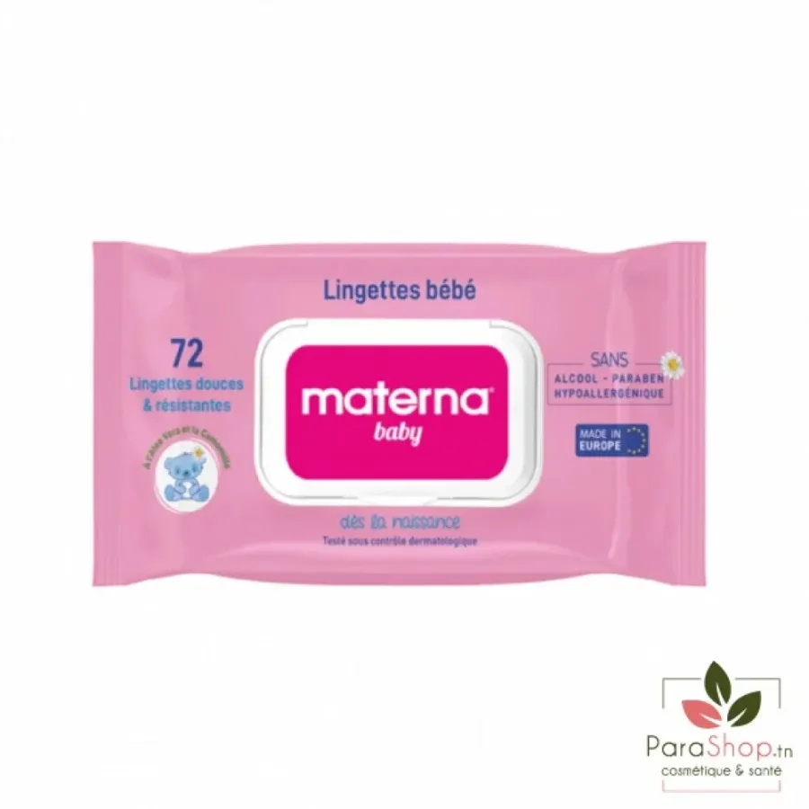 MATERNA BABY LINGETTES ROSE x72