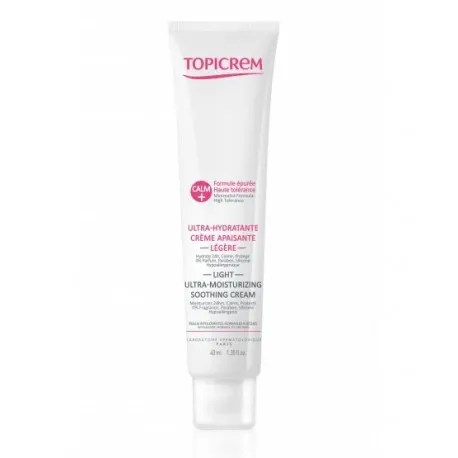 Topicrem CALM+ Ultra-Hydratante Crème Apaisante Calmante Légère 40 mL