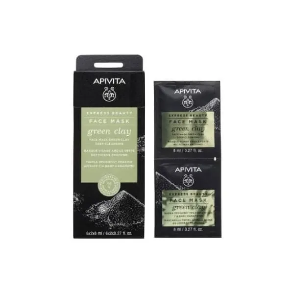 APIVITA EXPRESS BEAUTY FACE MASK GREEN CLAY 6*2*8ML