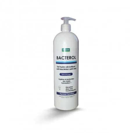 Bacterol Gel Hydroalcoolique Désinfectant sans Rinçage 1 L