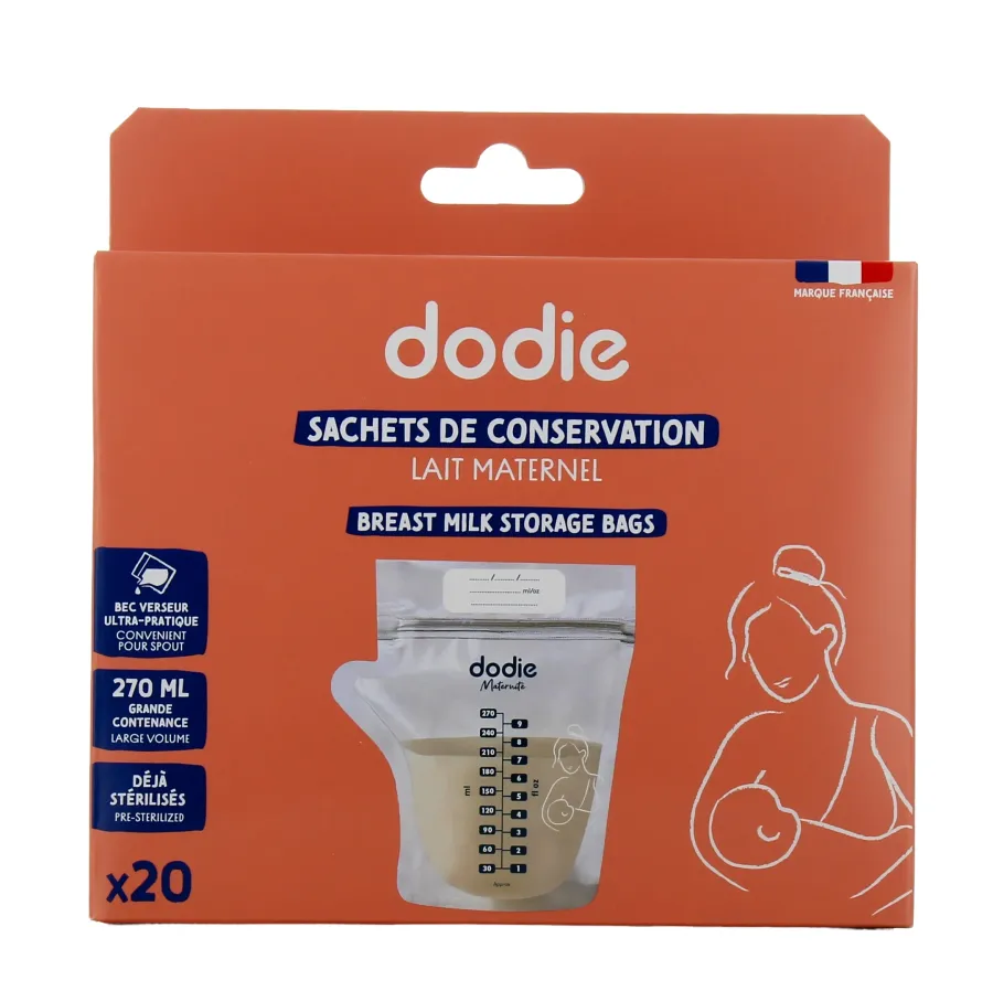 Dodie 20 Sachets de Conservation de Lait Maternel