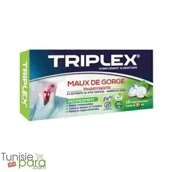 Triplex maux de gorge Peppermint comprimé à sucer 16cp