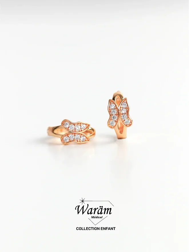 Boucles d’oreilles enfant papillon