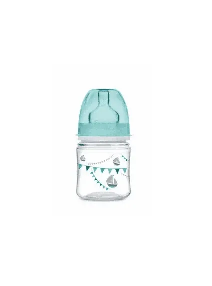 CANPOL BABIES Biberon Anti Colique Col Large 120ML Let’s Celebrate Bleu