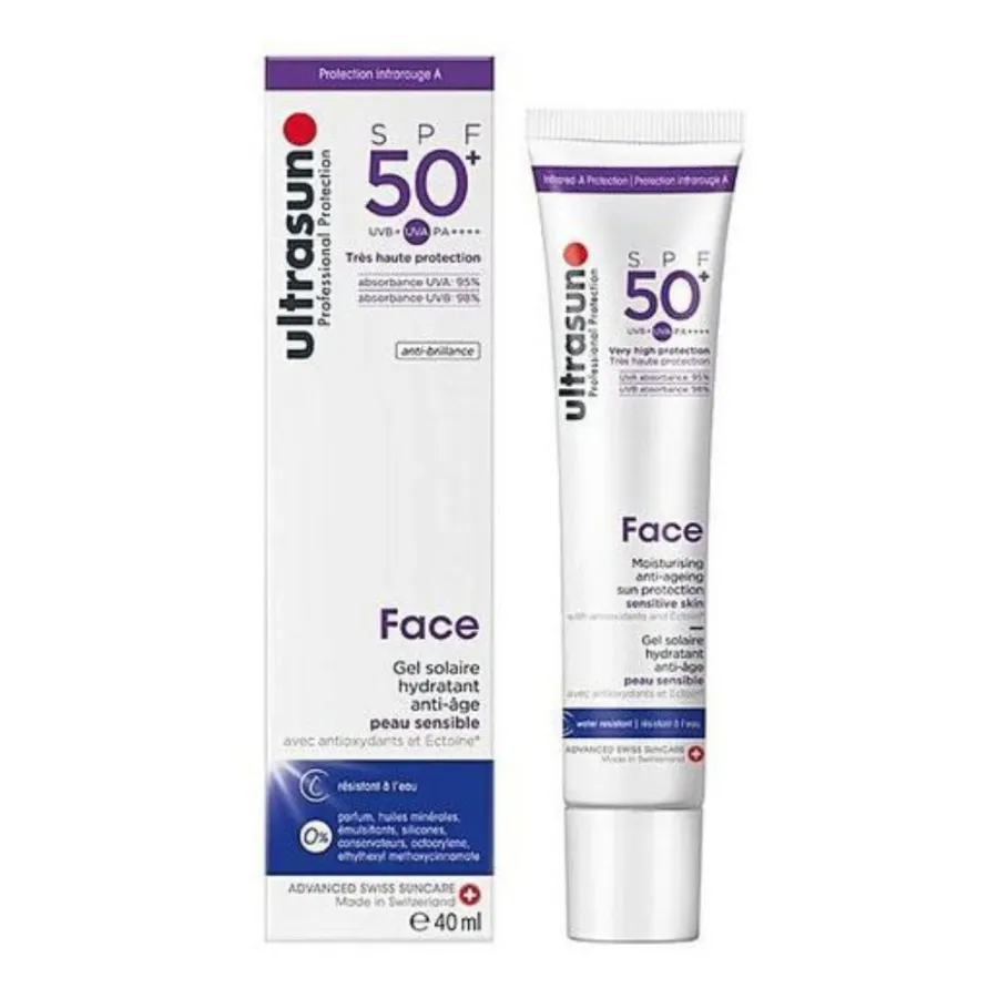 ULTRASUN FACE GEL SOLAIRE ANTI AGE SPF 50+ 40ML