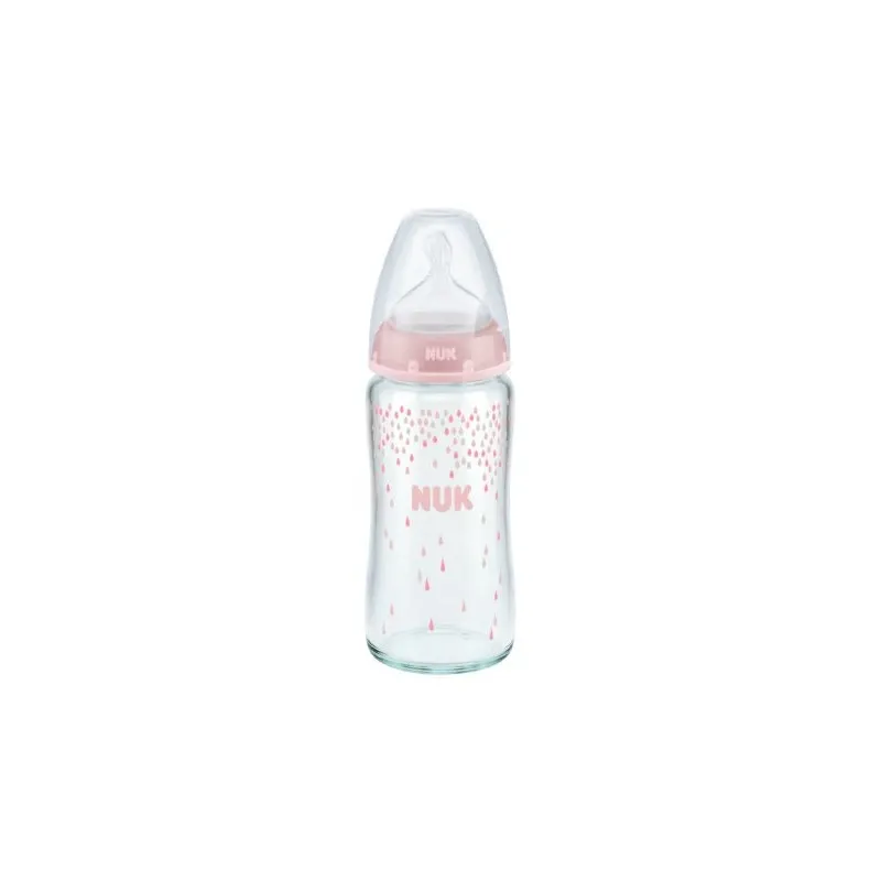 Nuk Biberon Plastique 300ML Rose 0-6M