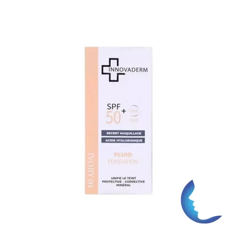 Innovaderm Fond De Teint Fluid 01 Ivory Spf50+, 30ml