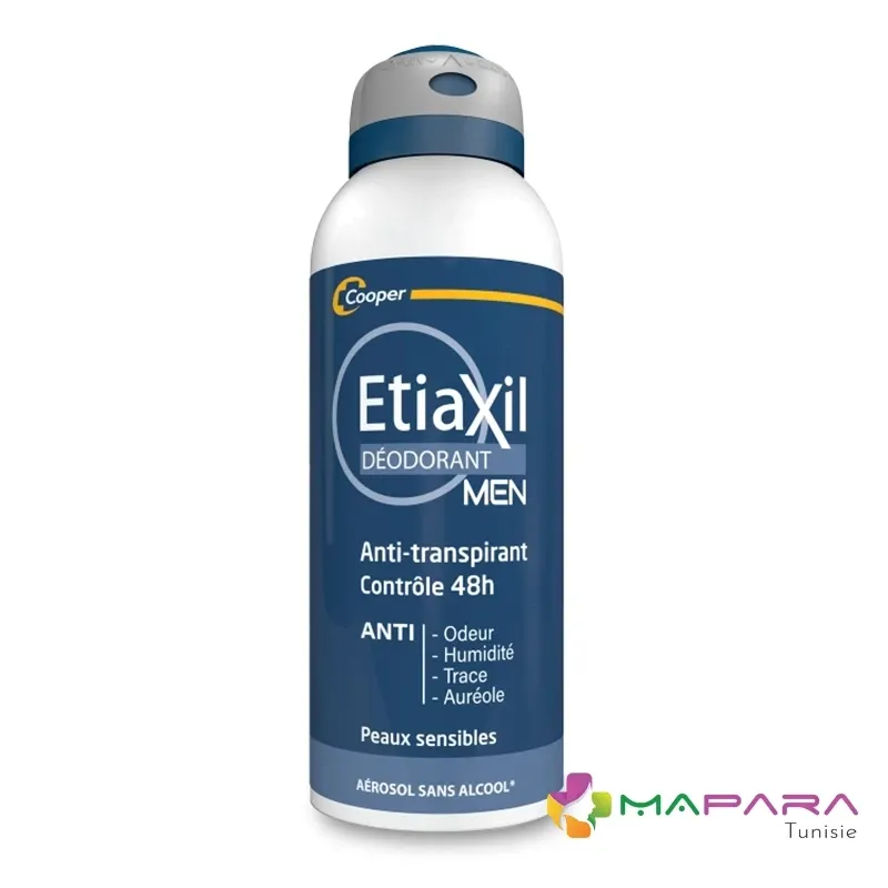 Etiaxil Men Spray Déodorant 48h Sans Aluminium 150ml