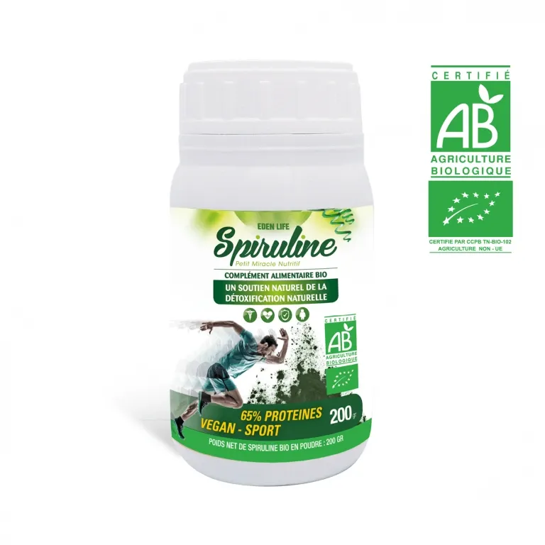 eden life spiruline poudre 200 gr (DATE EXP 03/2027)