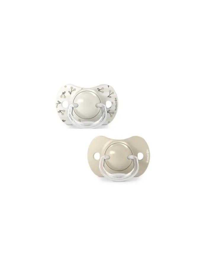 Suavinex 2 Sucettes symétriques Birdies 0-6m Beige
