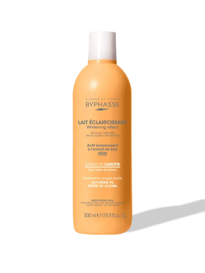 Byphasse Lait Eclaircissant Whitening Effect à L'Extrait de Carotte 500 ml