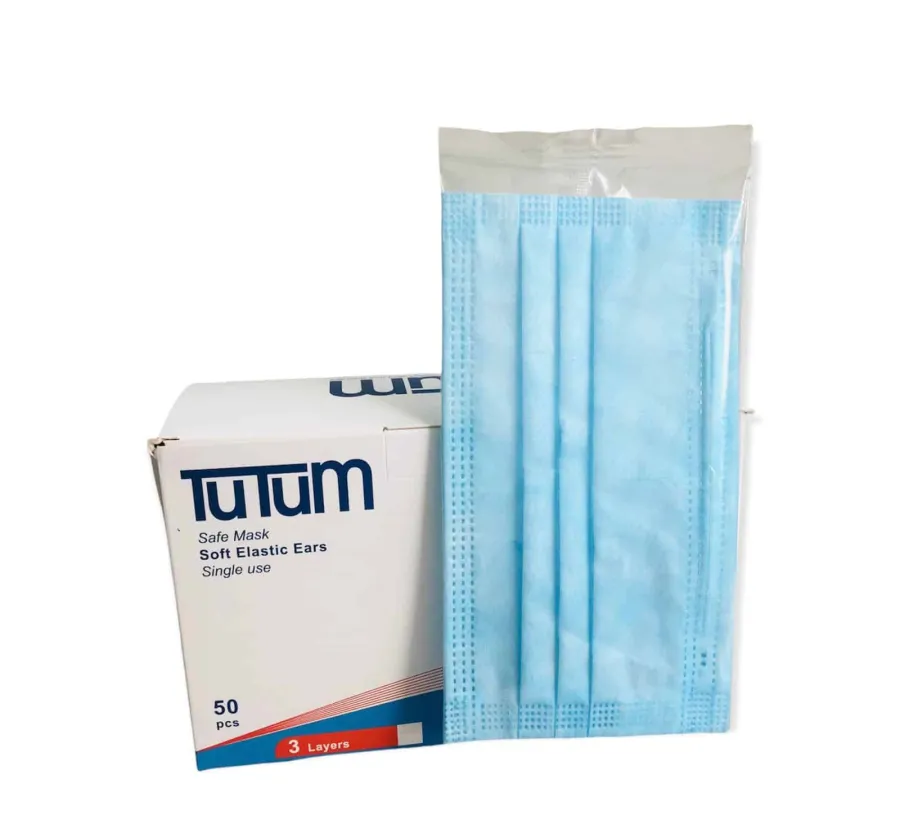 Masques chirurgical médical de protection respiratoire et d’hygiène TUTUM Plastifié – paquet de 50