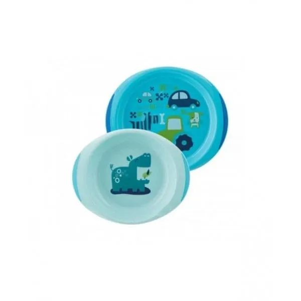 CHICCO SET D’ASSIETTES BABY’S DISH SET BLEU 12M+