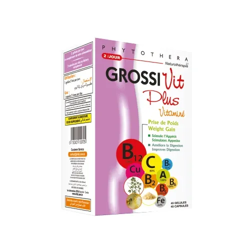 Vital Phytothera Grossivit Plus Vitaminé B/45 Gélules