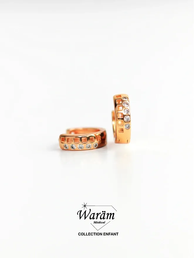 Boucles d’oreilles enfant creoles geometriques