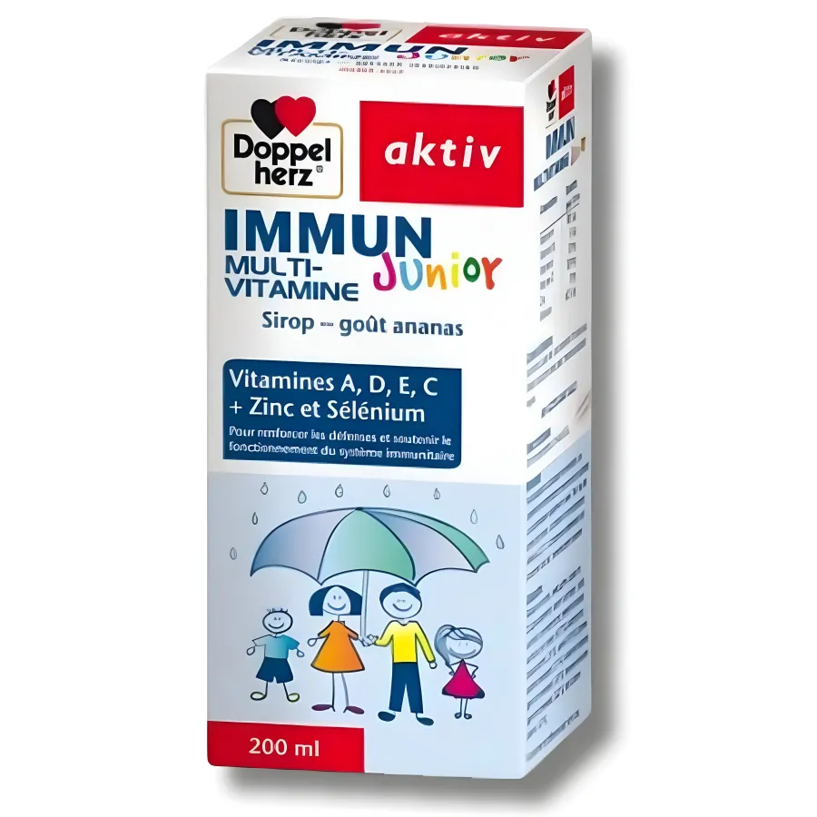 DOPPEL HERZ AKTIV - IMMUN JUNIOR GOUT ANANAS SIROP 200ML