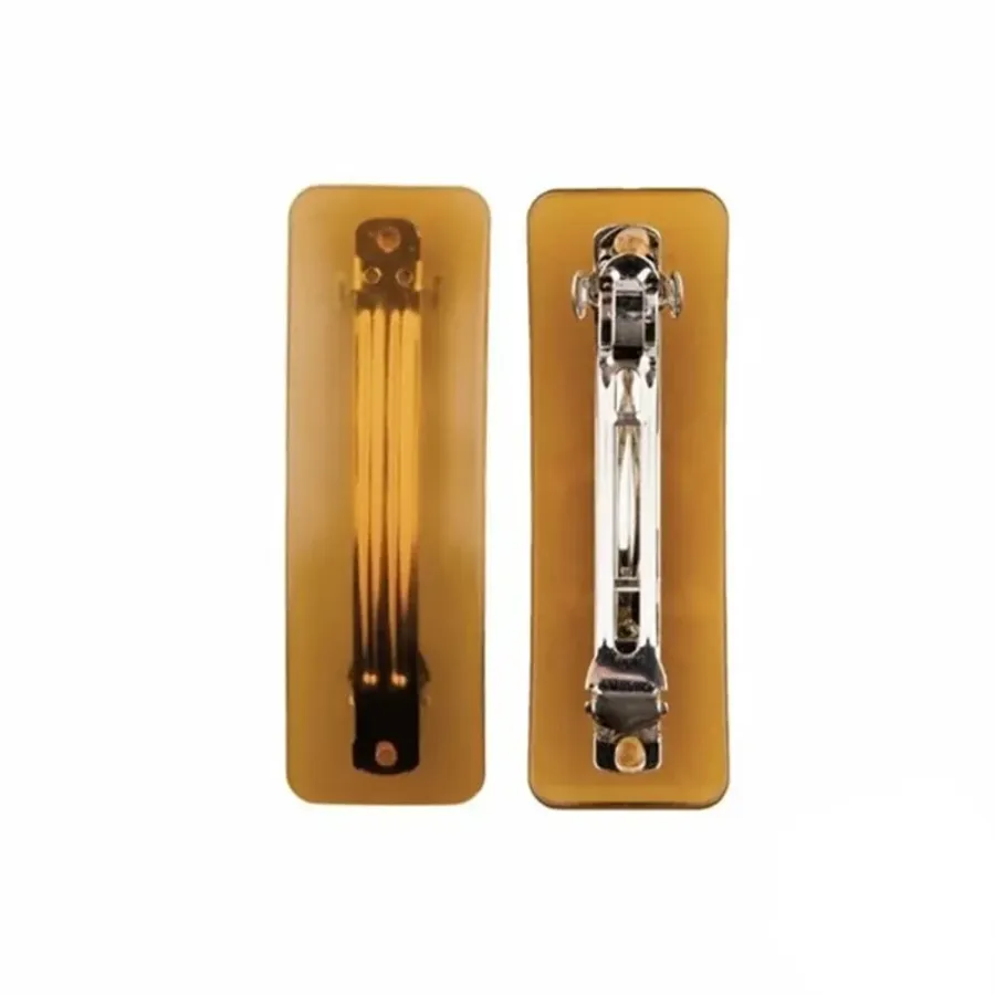 TITANIA 2 Barrettes Marrons Claires 8.5×2.5cm – 7861B