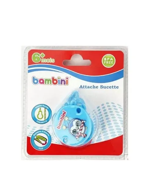 BAMBINI ATTACHE SUCETTE CHAINETTE 6M+ – 446 bleu