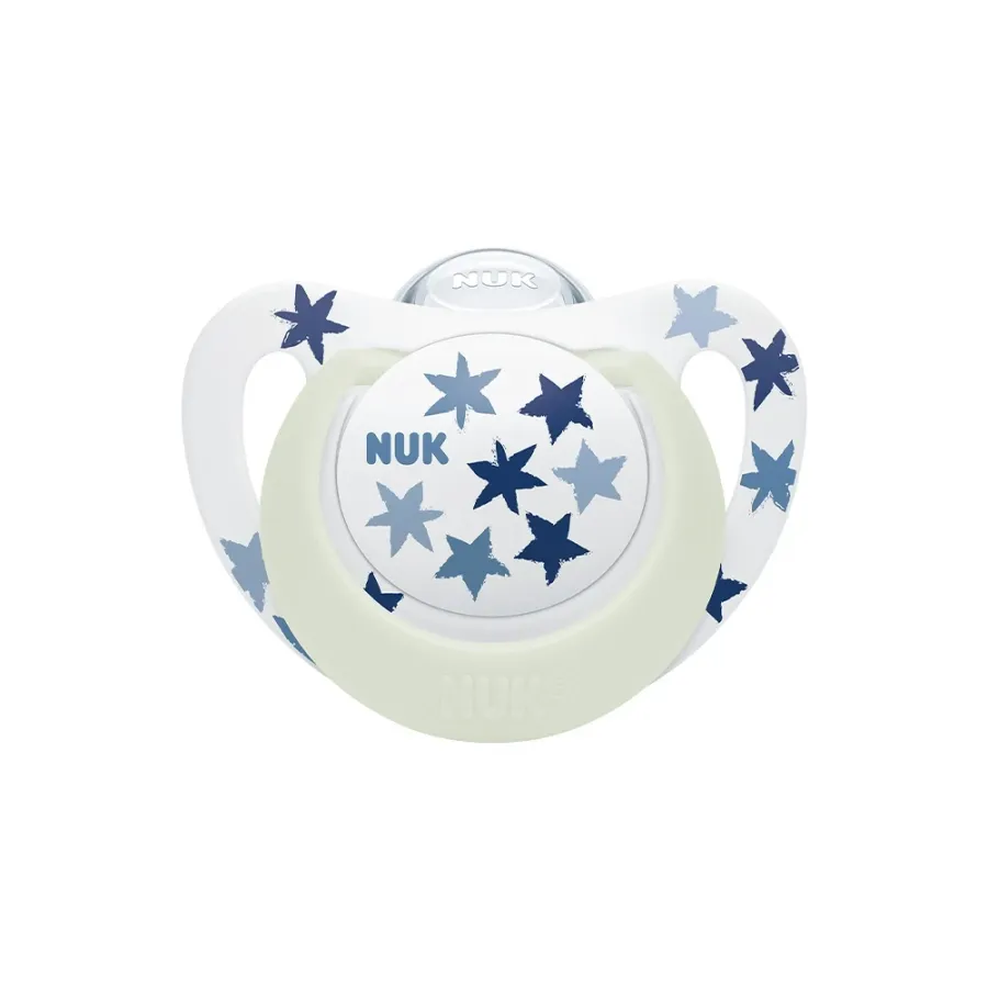 NUK Sucette Star Night 6-18 Mois Star Night Bleu