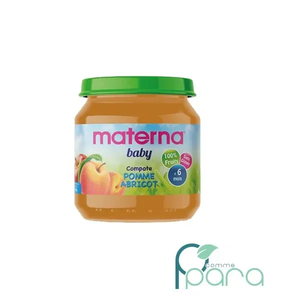 MATERNA Baby Compote Pomme Abricot,130Gr