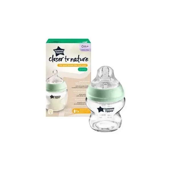 tommee tippee closer to nature biberon vert en verre 0M+ 150ml
