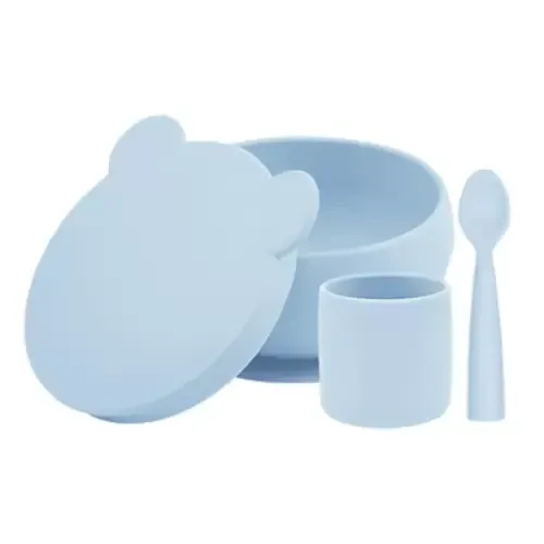 MINIKOIOI BLW SET I ENSEMBLE REPAS EN SILICONE 4 PIECES 6M+