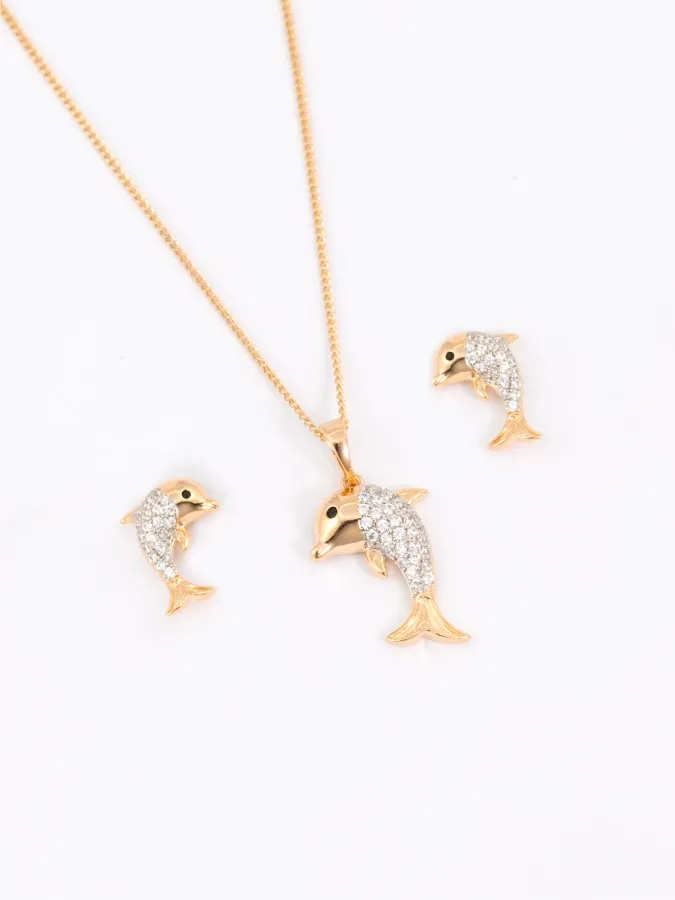 Parure Dauphin en zircon