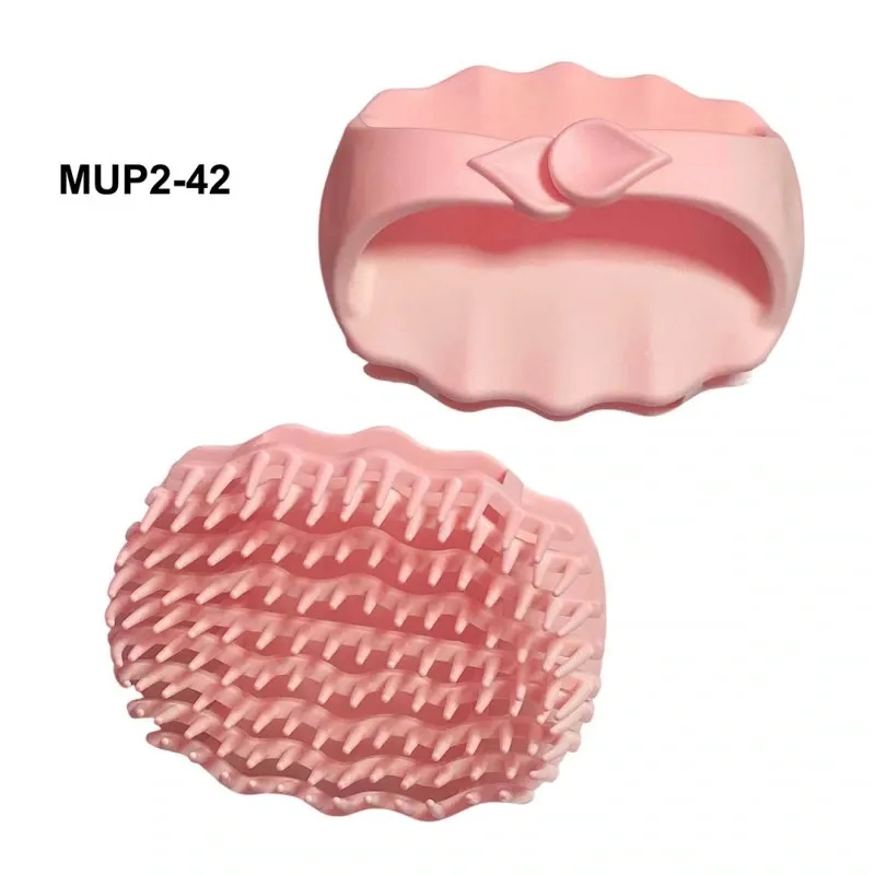 Azal Brosse Massante Rectangulaire pour Cuir Chevelu Rose