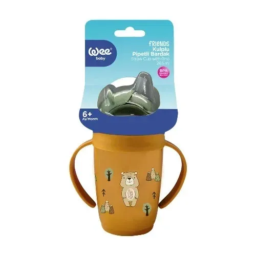 Wee Baby Gobelet Friends Avec Paille et Anses 265 ml