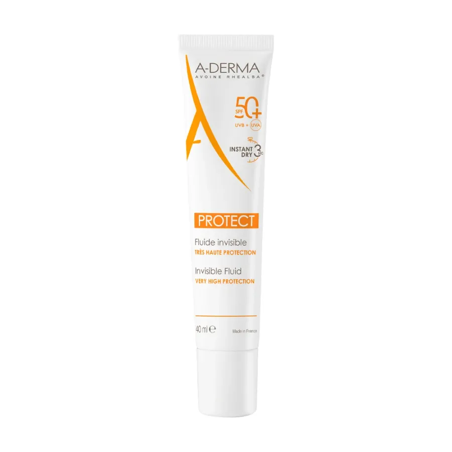A-DERMA Protect Fluide Invisible Très Haute Protection SPF50+ 40ml