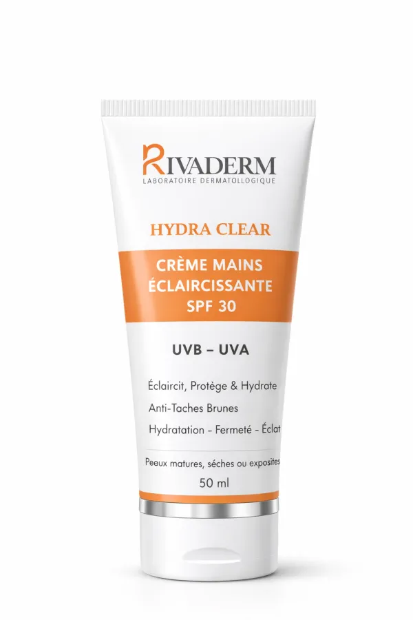 RIVADERM HYDRA CLEAR - CREME MAINS ECLAIRCISSANTE SPF30 50ML