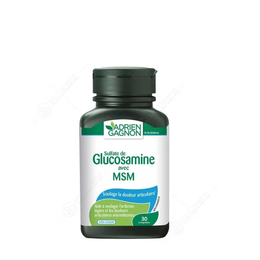 Adrien Gagnon - Complément alimentaire - Sulfate de Glucosamine - Confort articulaire - 30 comprimés
