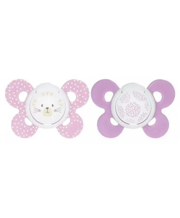 Chicco sucette physio confort en silicone rose 6-16 mois