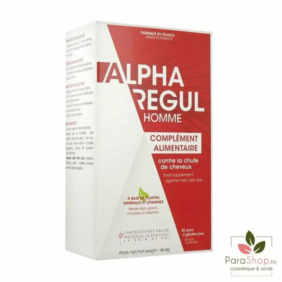 ALPHAREGUL Homme Chute de cheveux 60 Capsules