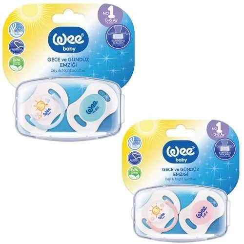 WEE BABY DAY&NIGHT 2 SUCETTES 6-18M 153