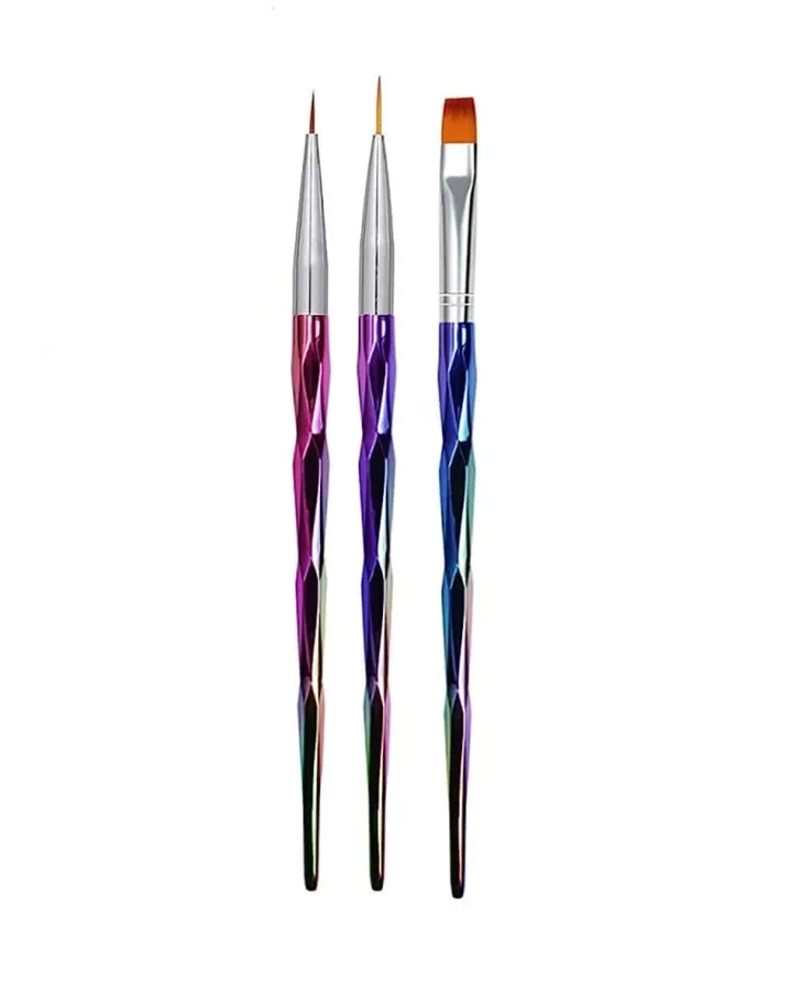AOYASIYUE ensemble pinceaux gel ombree 3 pieces soin ongle