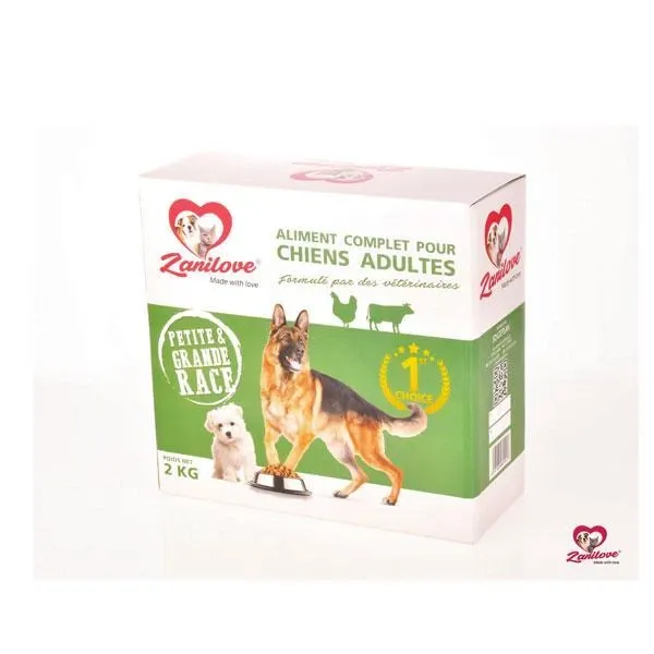 Croquettes Zanilove Pour Chien Adulte 2kg