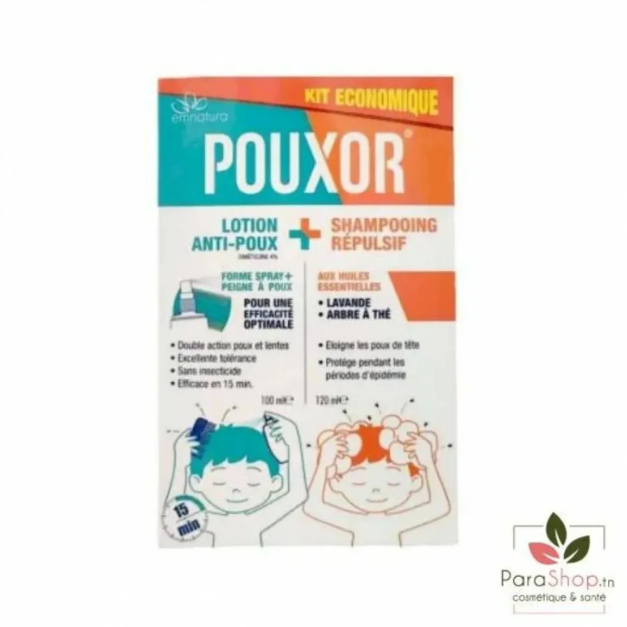 POUXOR KIT LOTION + SHAMPOING REPULSIF