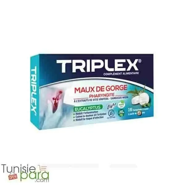Triplex maux de gorge eucalyptus comprimé à sucer 16cp