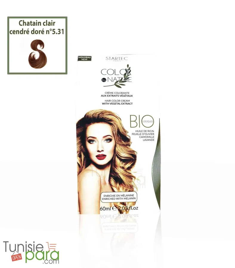 Startec coloration chatain clair doré cendré n° 5.31