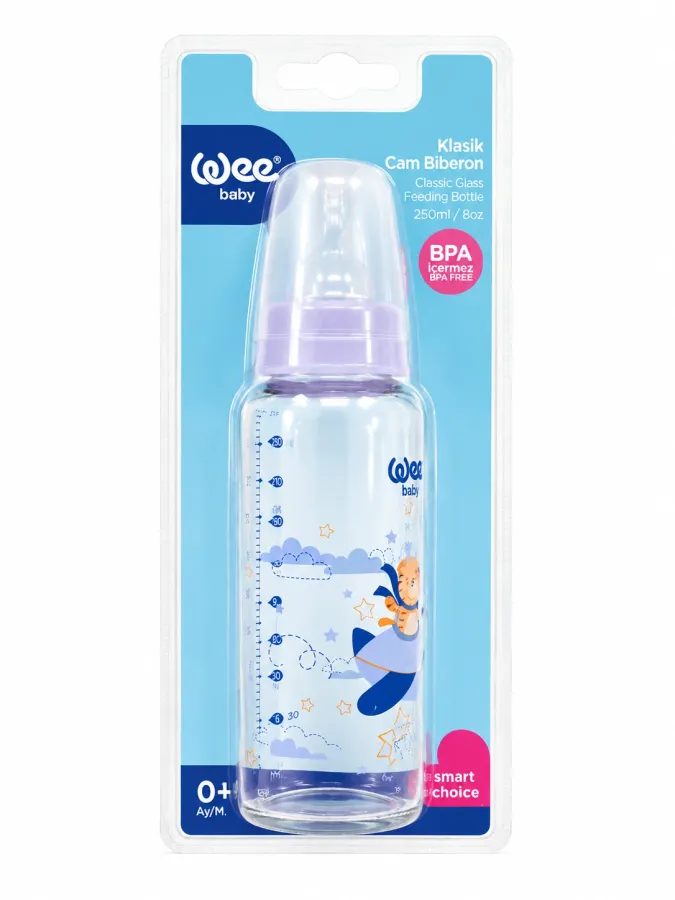 WEE Biberon en Verre 250 mL 0-6 Mois 876