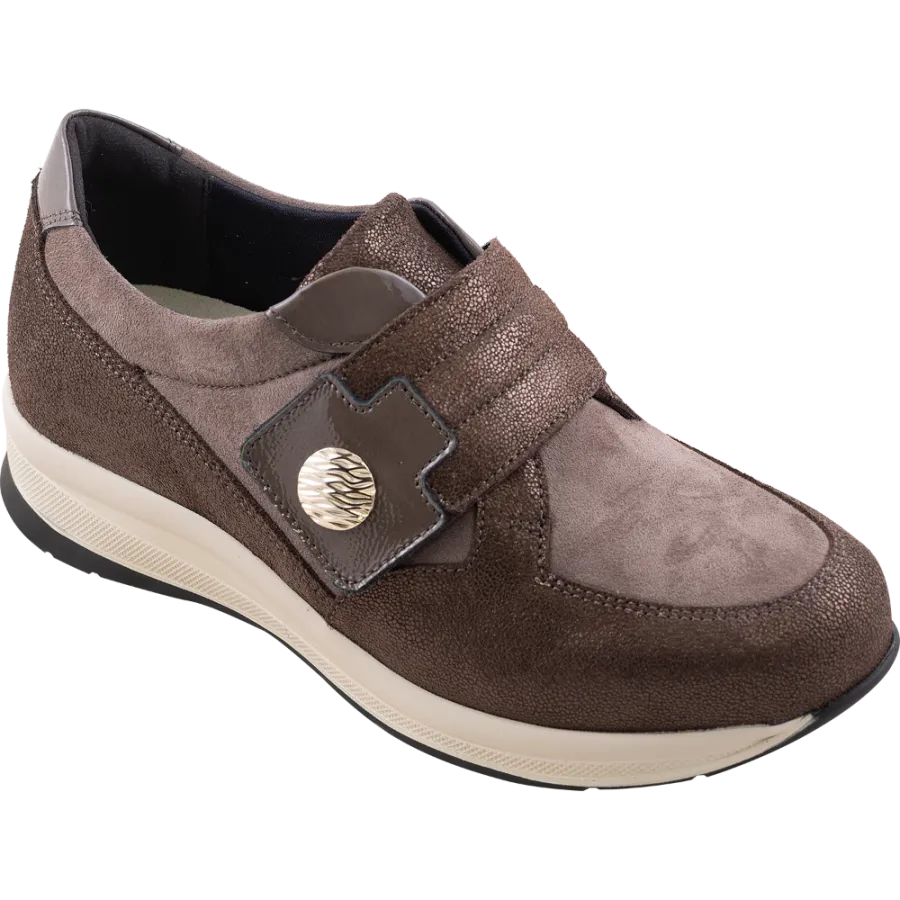 Chaussures de confort femme Incanto2 Bio Velcro brun foncé