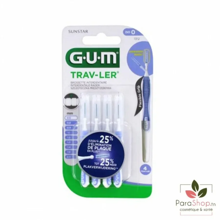 GUM TRAV-LER BROSSETTE x4 0.6MM 1312