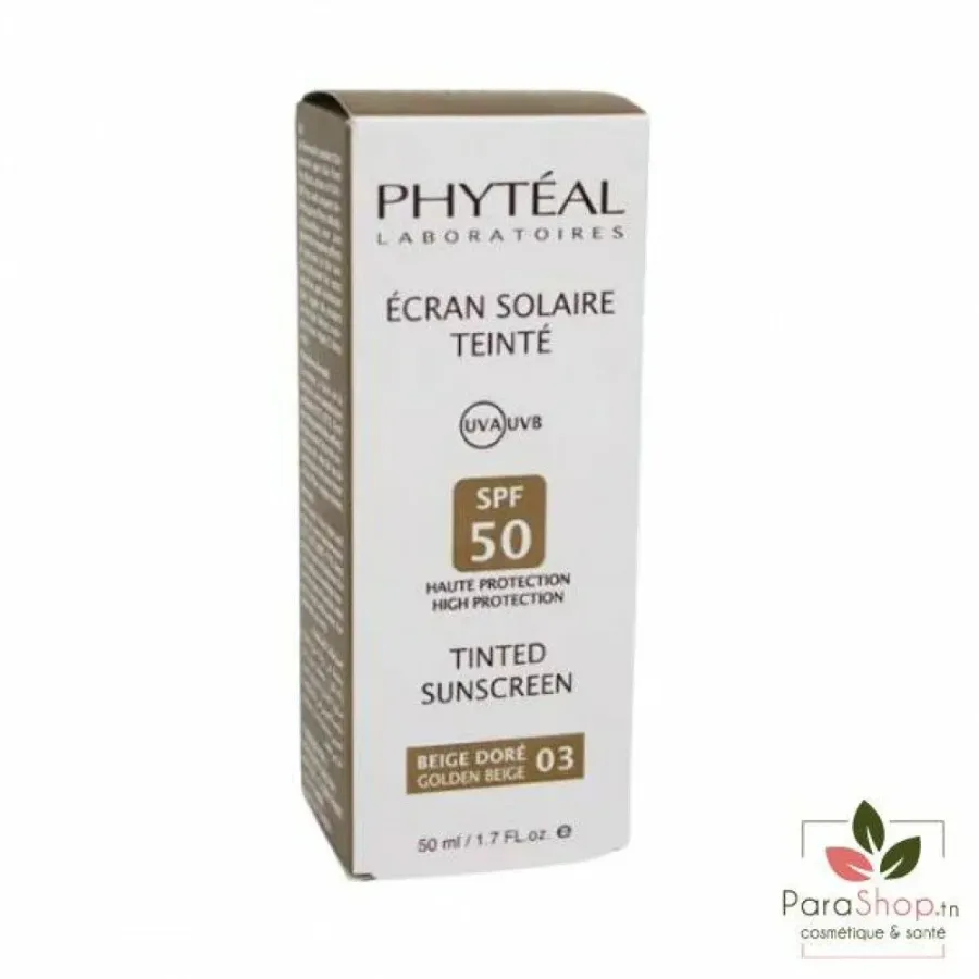PHYTEAL ECRAN TEINTE BEIGE DORE SPF50 50ML