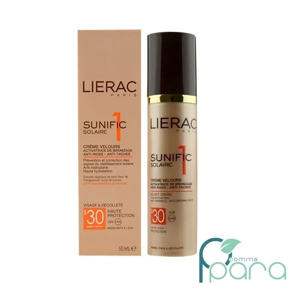 LIERAC Sunific Crème Solaire Velours Teinté,50ml