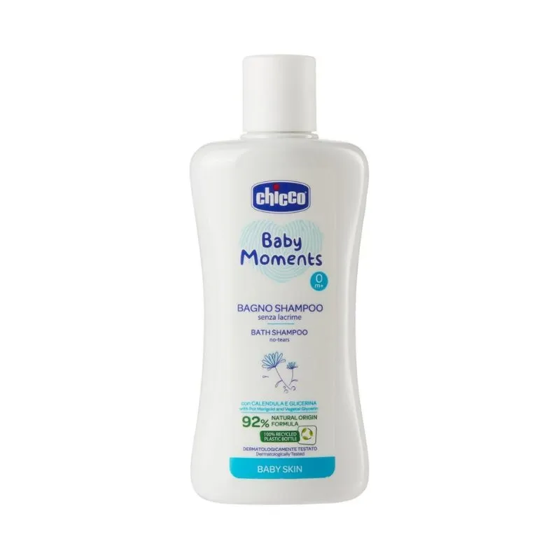 Chicco Shampoing CHEV & Corps Baby Moments 200 mL