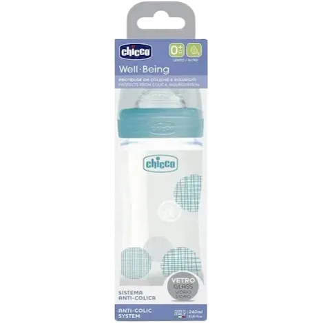 CHICCO BIB VERRE 240 BLEU
