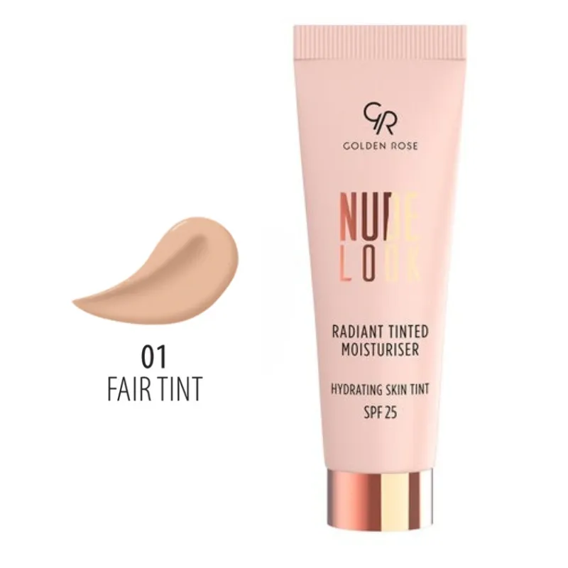 GOLDEN ROSE NUDE LOOK RADIANT TINTED MOISTURISER HYDRATING SKIN TINT SPF 25 32ML